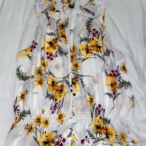 Express Floral sheer blouse